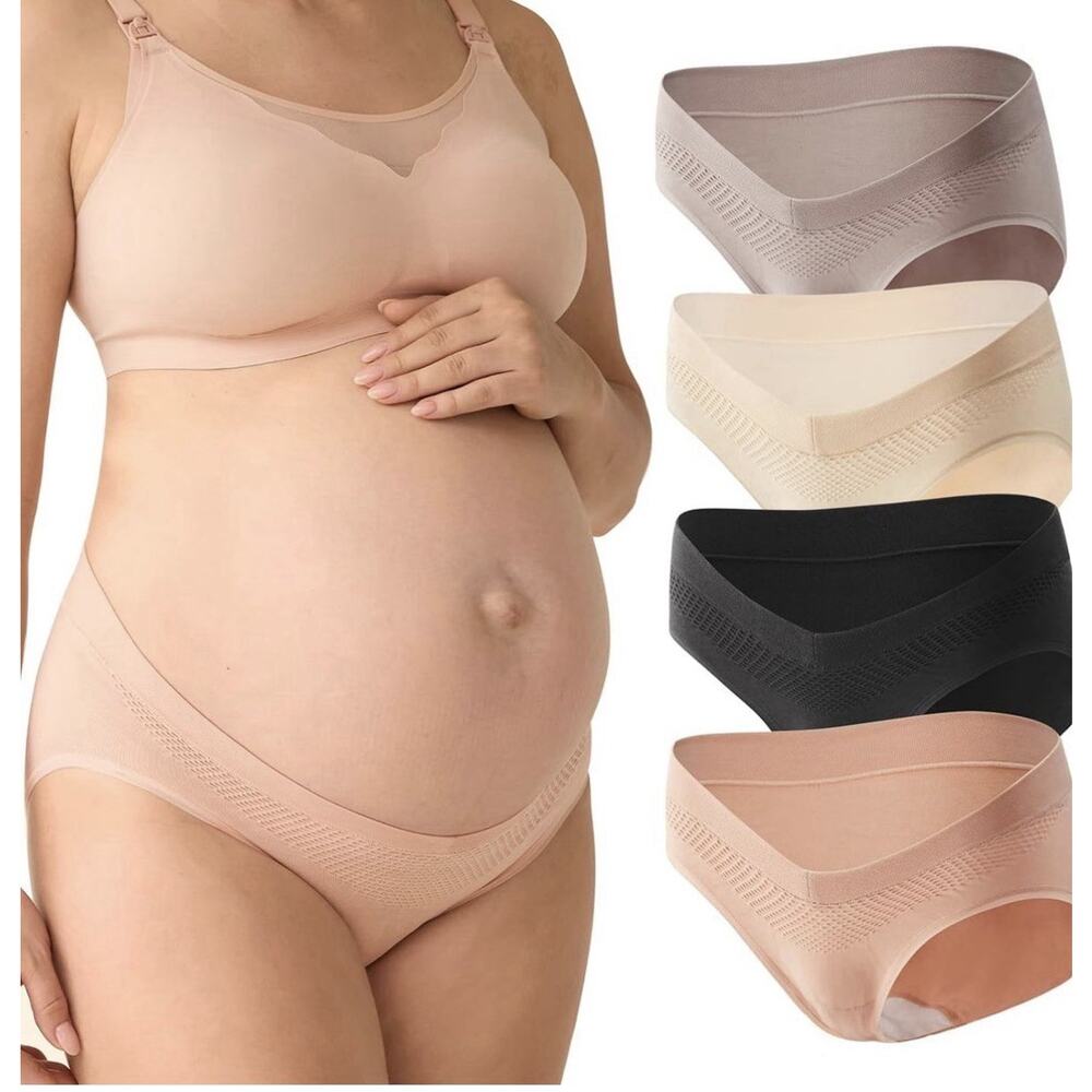 Momcozy 4 Pk Maternity Underwear Seamless Underbelly Small New